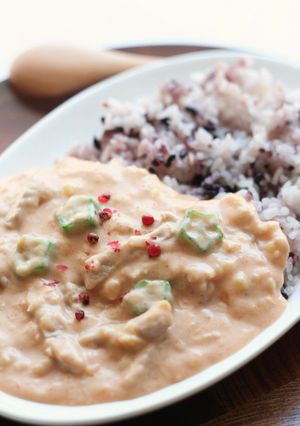 豆乳で♪サーモンピンクの煮込まないカレー-レシピのメイン写真