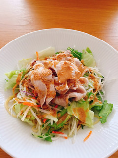 豚肉冷しゃぶサラダパスタ*ゴマだれ-レシピのメイン写真
