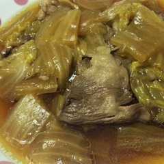 A picture of 牛肉と白菜の簡単煮.