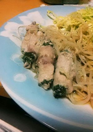 ヘルシー♪豚肉の大葉巻き蒸し-レシピのメイン写真