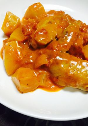手羽肉とじゃがいものトマトクリーム煮-レシピのメイン写真