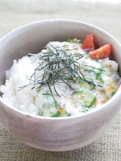 長いもとオクラのさっぱりとろろ丼-レシピのメイン写真