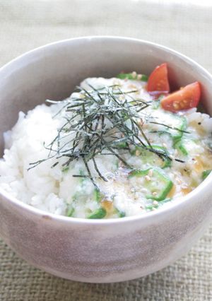 長いもとオクラのさっぱりとろろ丼-レシピのメイン写真