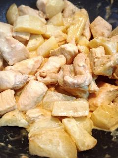 じゃがいも鶏肉の醤油マヨ炒め!-レシピのメイン写真