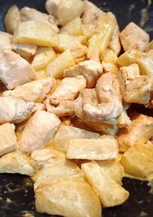 じゃがいも鶏肉の醤油マヨ炒め！-レシピのメイン写真