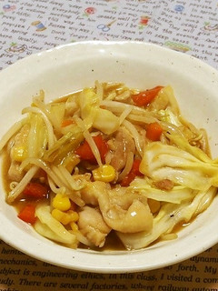 ごはんがすすむ♪鶏キャベもやしみそバター-レシピのメイン写真