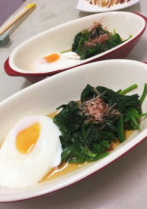 温玉☆ほうれん草のお浸し♪麺つゆで♬-レシピのメイン写真