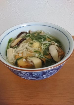 キノコソテーアレンジ☆厚揚げ餡掛けに-レシピのメイン写真