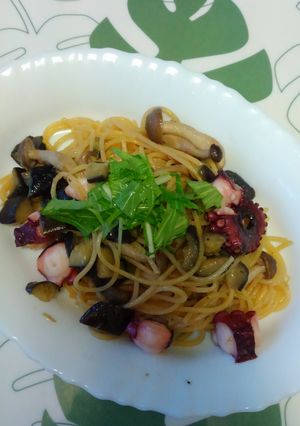 ピリ辛!タコの和風パスタ♪-レシピのメイン写真