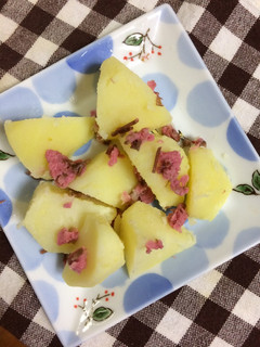 桜の花の粉ふきいも。-レシピのメイン写真