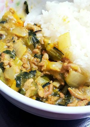 カレーの王子様で✌野菜たっぷり挽き肉丼-レシピのメイン写真