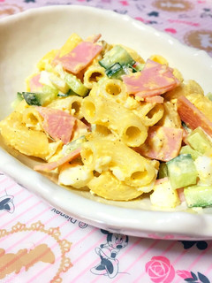 マヨ少なめ!四角いキュウリのマカロニ-レシピのメイン写真