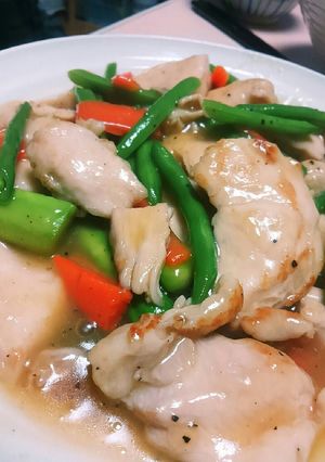 むね肉と春野菜の塩炒め-レシピのメイン写真