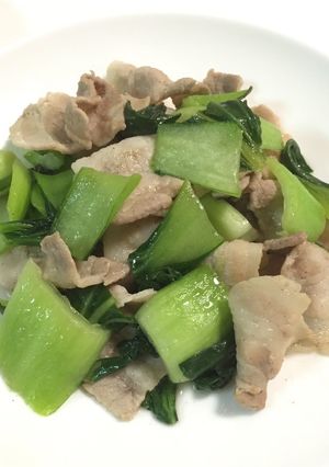 味付けこれだけ？豚肉とチンゲン菜炒め-レシピのメイン写真