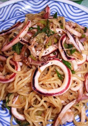 シンプルいか焼きそば☆オイスターソース-レシピのメイン写真