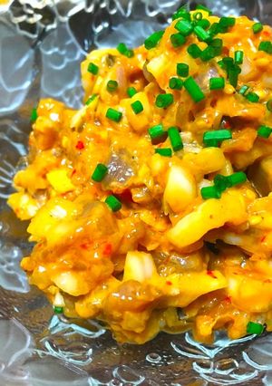 簡単おつまみ☆鰹のタタキのユッケ-レシピのメイン写真
