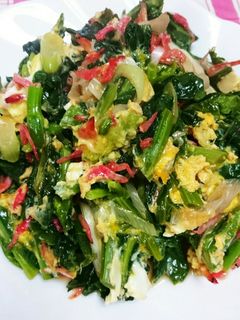 パパッと作れる♪冬菜と桜えびのたまごとじ-レシピのメイン写真
