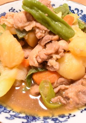 シシトウと長ネギを使った肉じゃが-レシピのメイン写真