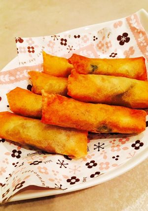 簡単春巻き♪野菜炒めリメイクで！-レシピのメイン写真