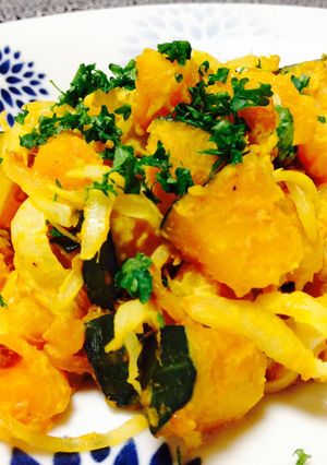 フライパンで!かぼちゃのホットサラダ-レシピのメイン写真