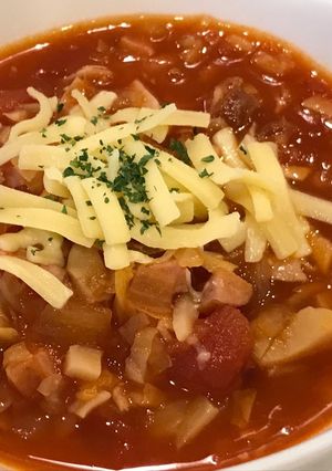 余ったソーセージで！具沢山ミネストローネ-レシピのメイン写真
