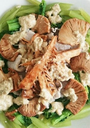 焼き筍と豚肉添えふきと菜の花のサラダ-レシピのメイン写真