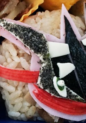 ゲッコウガ☆キャラ弁☆色違い☆ブラック-レシピのメイン写真