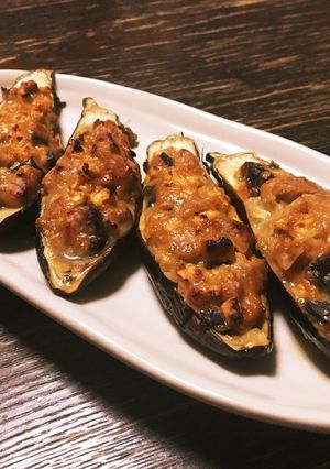 酌のお供に！ナスの西京ブリ詰め焼き-レシピのメイン写真