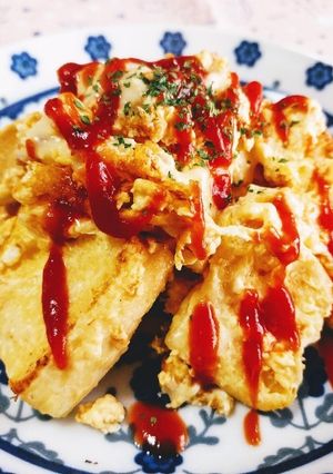 スクランブルエッグトースト☆冷凍食パンも-レシピのメイン写真