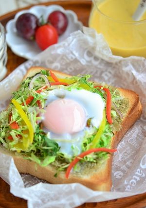 とろろ昆布入り巣ごもりチーズトースト-レシピのメイン写真
