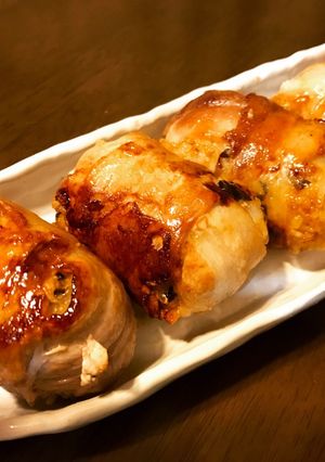 簡単☆肉巻きおにぎり☆手抜きご飯-レシピのメイン写真