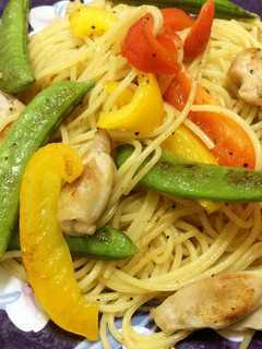 鶏肉とスナップエンドウの柚子胡椒パスタ-レシピのメイン写真