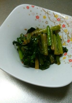 あまったツナ油で！ほうれん草の炒め物-レシピのメイン写真