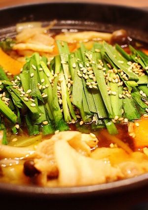 焼肉のタレで♡豚バラとニラのもつ鍋風-レシピのメイン写真