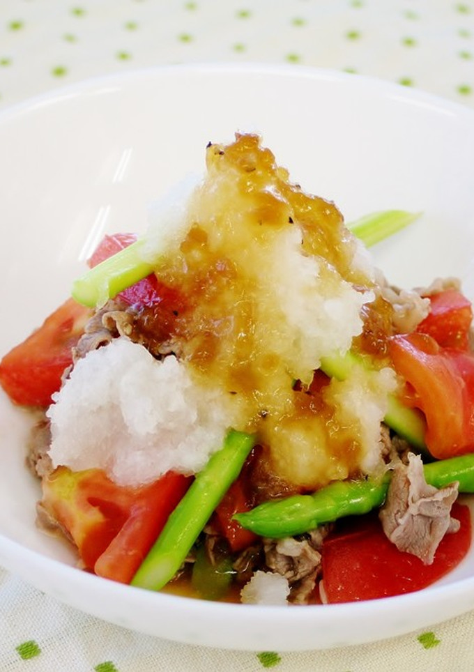 トマトと牛しゃぶのおろし和え-レシピのメイン写真