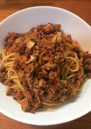 【簡単】ミートソースパスタ-レシピのメイン写真