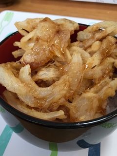 新玉ねぎのソースかき揚げ天丼-レシピのメイン写真