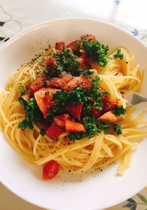 【簡単】トマトパスタ(パセリ大量消費)-レシピのメイン写真