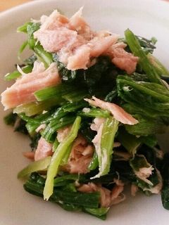 簡単ツナほうれん草めんつゆあえ-レシピのメイン写真