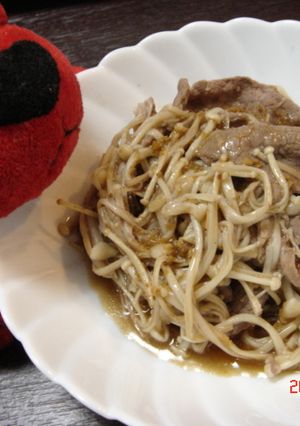 ノンオイルで超簡単！えのきと牛肉の炒め物-レシピのメイン写真