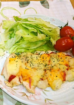 鶏むね肉(鮭)のチーズ焼き⭐お弁当にも-レシピのメイン写真