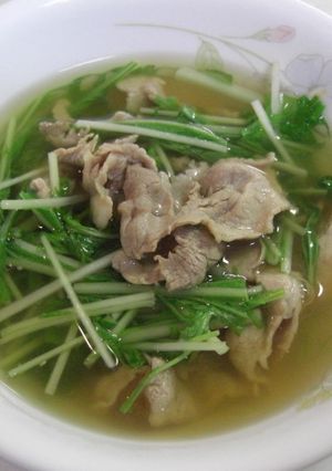 豚と水菜のポン酢スープ-レシピのメイン写真