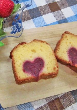 溶けない！ハートゼリーのパウンドケーキ-レシピのメイン写真