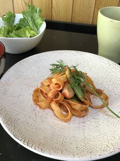 チキンとアスパラのトマトパスタ♪-レシピのメイン写真