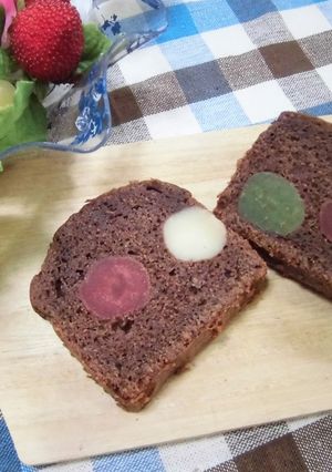 カラフル♪水玉とココアのパウンドケーキ-レシピのメイン写真