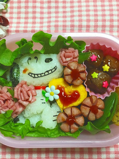 キャラ弁 照れたスヌーピー♡-レシピのメイン写真