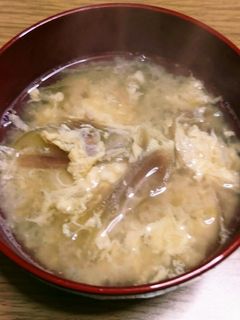 ミョウガと卵の味噌汁~(*´╰╯`๓)♬-レシピのメイン写真