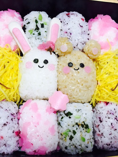 お花見弁当 桜 おにぎり(≧∇≦)-レシピのメイン写真