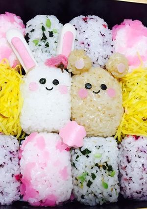 お花見弁当 桜 おにぎり(≧∇≦)-レシピのメイン写真