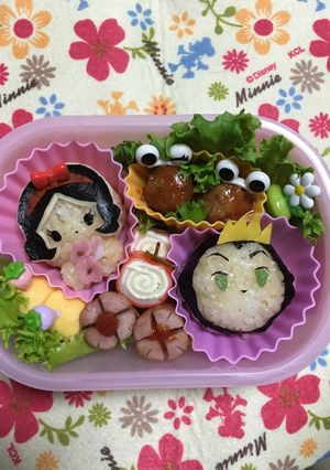 キャラ弁 ツムツム風 白雪姫-レシピのメイン写真